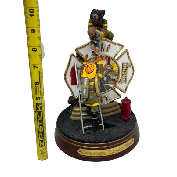 Bradford Exchange “Courage Under Fire” Limited Edition Firefighter Statue 10" - Picture 6 of 8